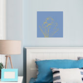 Moderne Iris bloemenveer bloemschets Folie Afdrukken (Insitu (Slaapkamer))