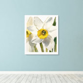 Moderne Iris Watercolor Bloemen Canvas Afdruk (Insitu (Houten vloer))