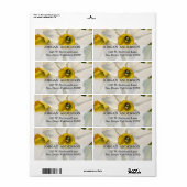 Moderne Iris Watercolor Bloemen Etiket (Full Sheet)