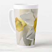 Moderne Iris Watercolor Bloemen Latte Mok (Linkerhoek)