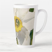 Moderne Iris Watercolor Bloemen Latte Mok (Rechts)