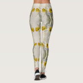 Moderne Iris Watercolor Bloemen Leggings (Achterkant)