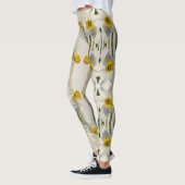 Moderne Iris Watercolor Bloemen Leggings (Links)