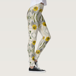 Moderne Iris Watercolor Bloemen Leggings
