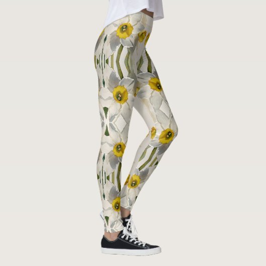 Moderne Iris Watercolor Bloemen Leggings (Rechts)