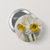 Moderne Iris Watercolor Bloemen Ronde Button 5,7 Cm (Voorkant /achterkant)