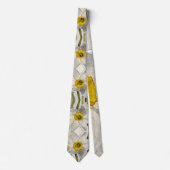 Moderne Iris Watercolor Bloemen Stropdas (Voorkant)