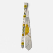 Moderne Iris Watercolor Bloemen Stropdas (Achterkant)