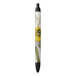 Moderne Iris Watercolor Bloemen Zwarte Inkt Pen