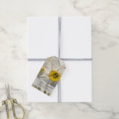 Moderne Iris Waterverf Bloemen Cadeaulabel (Met Touw)