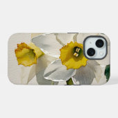 Moderne Iris Waterverf Bloemen iPhone 15 Case (Achterkant horizontaal)