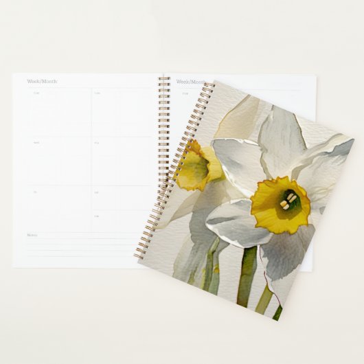 Moderne Iris Waterverf Bloemen Planner (Display)