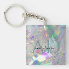 Moderne iriserende Angel Tinsel Sleutelhanger