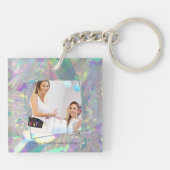 Moderne iriserende Angel Tinsel Sleutelhanger (Achterkant)