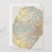 Moderne iriserende glitter vrijgezellenfeest kaart (Achterkant)