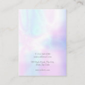 Moderne iriserende Kettingen sieraden Display Kaar Visitekaartje (Achterkant)