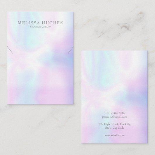 Moderne iriserende Kettingen sieraden Display Kaar Visitekaartje (Voorkant / Achterkant)