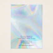 Moderne iriserende Kettingen sieraden Display Kaar Visitekaartje (Achterkant)