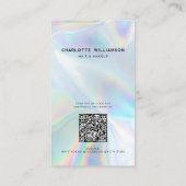 Moderne iriserende minimalistische eenvoudige prof afsprakenkaartje (Achterkant)