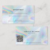 Moderne iriserende minimalistische luxe profession afsprakenkaartje (Voorkant / Achterkant)