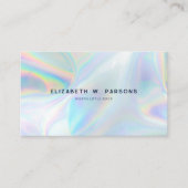 Moderne iriserende minimalistische luxe profession visitekaartje (Voorkant)