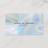 Moderne iriserende minimalistische luxe profession visitekaartje (Voorkant)