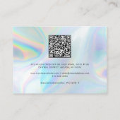 Moderne iriserende minimalistische professional visitekaartje (Achterkant)