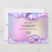 moderne iriserende opaal wil je mijn bloemenmeisje kaart (Achterkant)