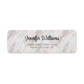 Moderne iriserende Opal Stone Elegant Etiket (Voorkant)