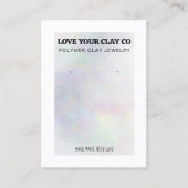 Moderne iriserende Parel QR Code Sieraden Oorbel Visitekaartje (Voorkant)