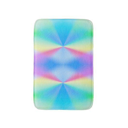 Moderne iriserende pastel regenboogkleur badmat (Voorkant Verticaal)