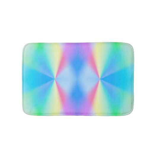 Moderne iriserende pastel regenboogkleur badmat (Voorkant)
