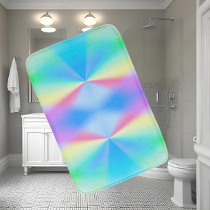 Moderne iriserende pastel regenboogkleur badmat