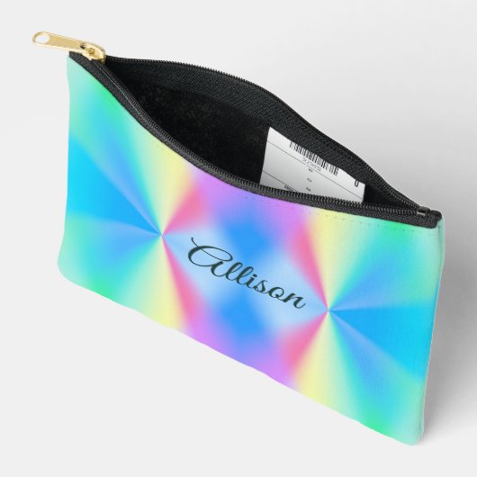 Moderne iriserende pastel regenboogkleur etui (Open)