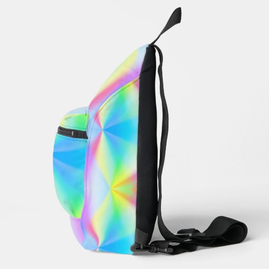 Moderne iriserende pastel regenboogkleur sling bag (Rechts)