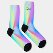 Moderne iriserende pastel regenboogkleur sokken (Rechts)