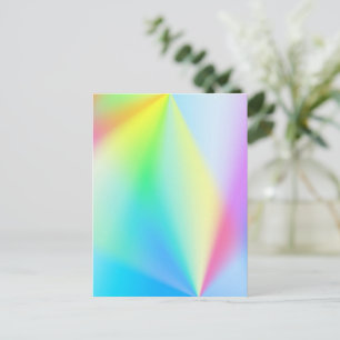 Moderne iriserende pastel regenboogkleuren briefkaart