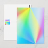 Moderne iriserende pastel regenboogkleuren briefkaart (Voorkant / Achterkant)