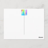 Moderne iriserende pastel regenboogkleuren briefkaart (Achterkant)