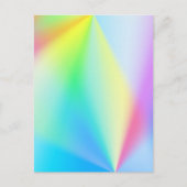 Moderne iriserende pastel regenboogkleuren briefkaart (Voorkant)