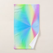 Moderne iriserende pastel regenboogkleurig bad handdoek (Handdoek)