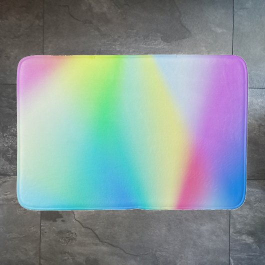 Moderne iriserende pastel regenboogkleurig badmat