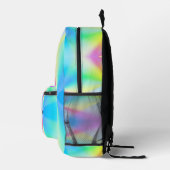 Moderne iriserende pastel regenboogkleurig bedrukte rugzak (Rechts)