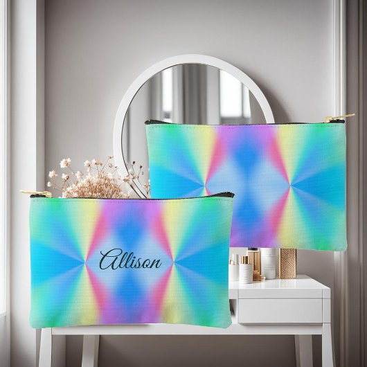 Moderne iriserende pastel regenboogkleurig etui