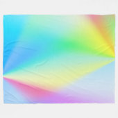 Moderne iriserende pastel regenboogkleurig fleece deken (Voorkant (Horizontaal))