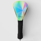 Moderne iriserende pastel regenboogkleurig, golfheadcover (Voorkant)