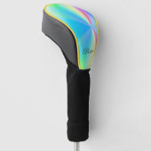 Moderne iriserende pastel regenboogkleurig, golfheadcover (Schuin)