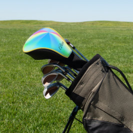 Moderne iriserende pastel regenboogkleurig,  golfheadcover