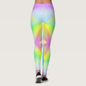 Moderne iriserende pastel regenboogkleurig leggings (Achterkant)
