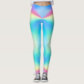 Moderne iriserende pastel regenboogkleurig leggings (Voorkant)